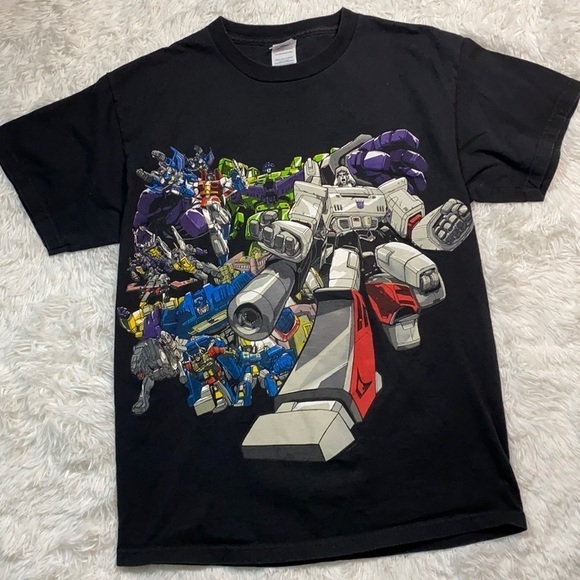 Y2K transformers black graphic T-shirt - Picture 1 of 5